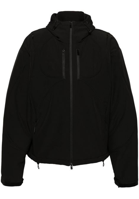 Black hooded jacket Heliot Emil - men